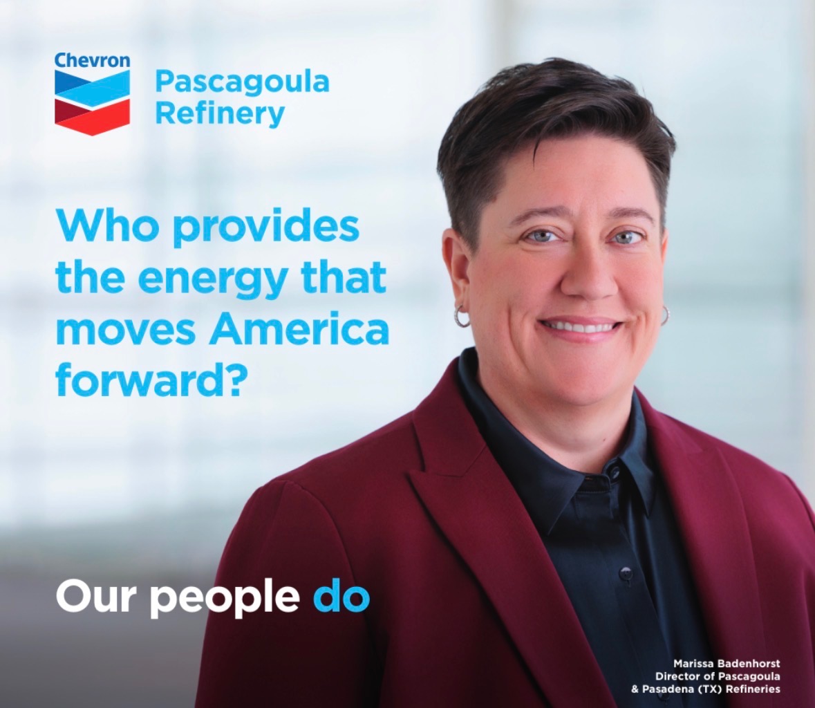 She’s Making History: Marissa Badenhorst Becomes First Woman to Lead Chevron Pascagoula